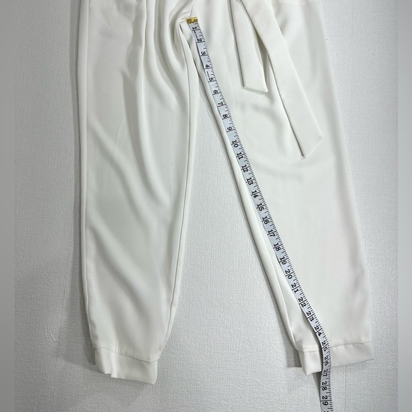 Parker Elliot belted jogger pants white size 2 - Picture 7 of 11
